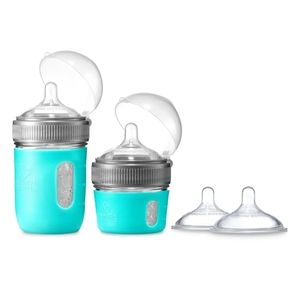 MASON BOTTLE Essential Set Breastmilk Storage Feeding Bottles Glass Slow Med Nip
